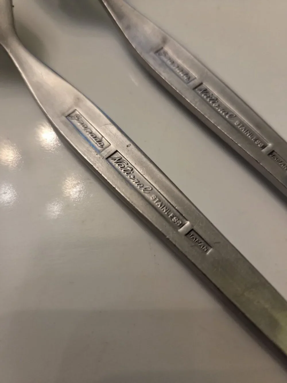 Vintage National Granada Dinner Forks (2) Stainless Steel Japan Set